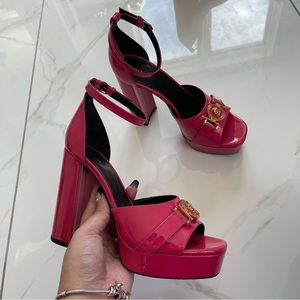 Versace Pink Open Toe Platform Heel size 39